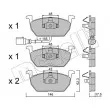 METELLI 22-1028-0 - Jeu de 4 plaquettes de frein avant