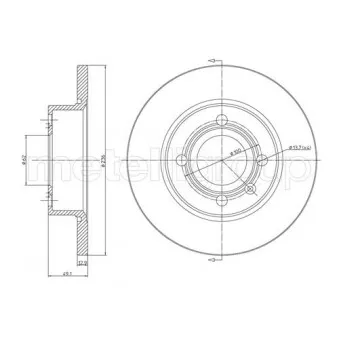 Jeu de 2 disques de frein avant METELLI OEM 115430212