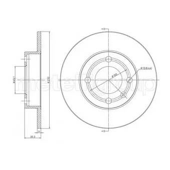 METELLI 23-0528 - Jeu de 2 disques de frein avant