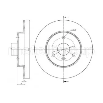 Jeu de 2 disques de frein avant METELLI OEM 0004341V002