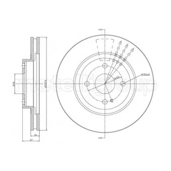 METELLI 23-0619 - Jeu de 2 disques de frein avant