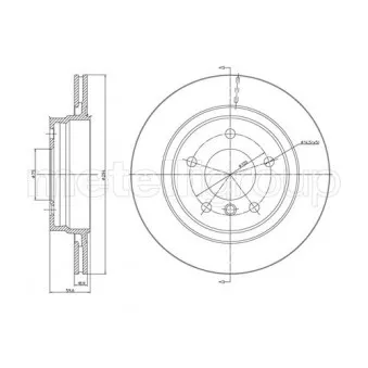 Jeu de 2 disques de frein arrière METELLI OEM 34216864056