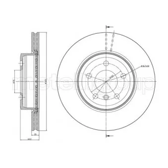 METELLI 23-0752C - Jeu de 2 disques de frein avant