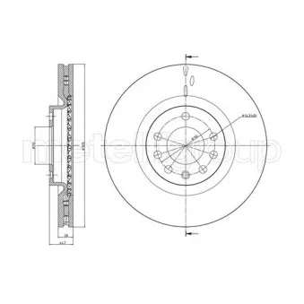 Jeu de 2 disques de frein avant METELLI OEM 51757229