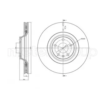 METELLI 23-0868C - Jeu de 2 disques de frein avant