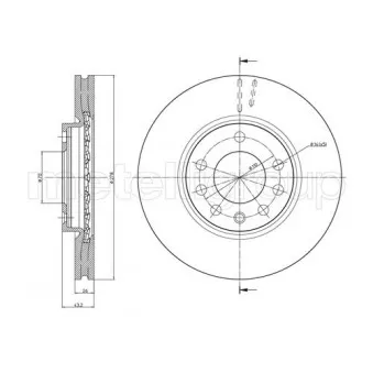 Jeu de 2 disques de frein avant METELLI OEM 93188919