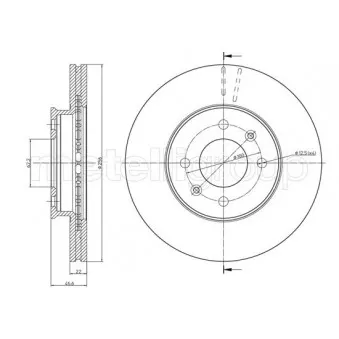 Jeu de 2 disques de frein avant METELLI OEM 517121G000