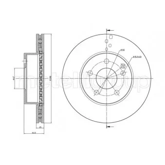 Jeu de 2 disques de frein avant METELLI OEM A2044210012