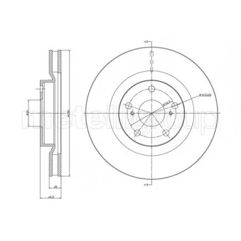Jeu de 2 disques de frein avant METELLI OEM 4351242050