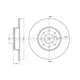 Jeu de 2 disques de frein arrière METELLI OEM 51865132