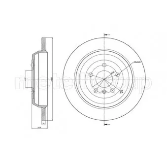 Jeu de 2 disques de frein arrière METELLI OEM A1644230512