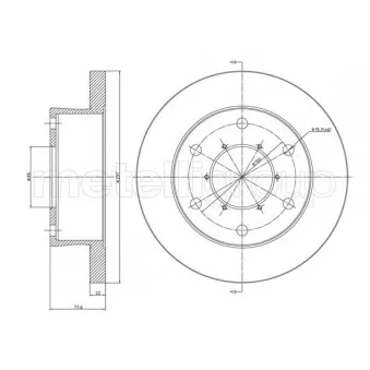 METELLI 23-1088C - Jeu de 2 disques de frein avant