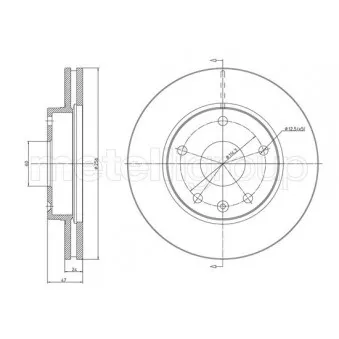 METELLI 23-1137 - Jeu de 2 disques de frein avant