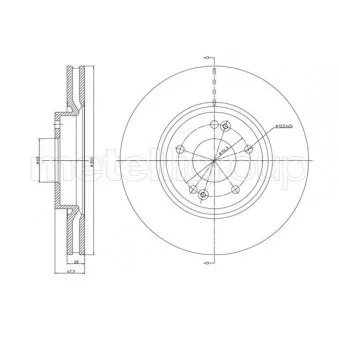 Jeu de 2 disques de frein avant METELLI OEM 517122Y000