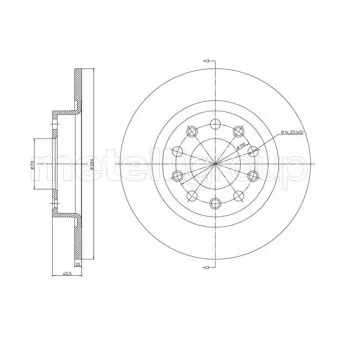 Jeu de 2 disques de frein arrière METELLI OEM 51815313