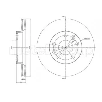 Jeu de 2 disques de frein avant METELLI OEM 402061715R