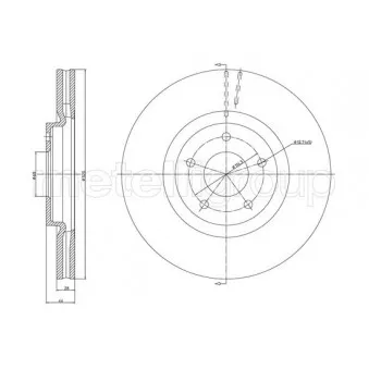 METELLI 23-1323C - Jeu de 2 disques de frein avant