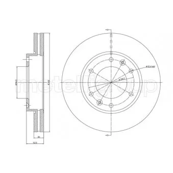 METELLI 23-1503 - Jeu de 2 disques de frein avant