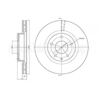 METELLI 23-1525C - Jeu de 2 disques de frein avant