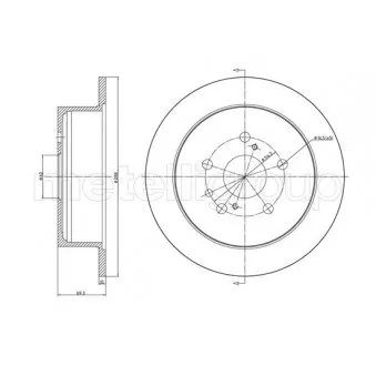 Jeu de 2 disques de frein arrière METELLI OEM 4243148041
