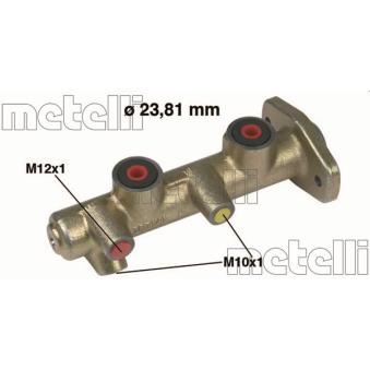 Maître-cylindre de frein METELLI 05-0270 pour FORD TRANSIT 2.5 DI - 80cv