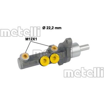 Maître-cylindre de frein METELLI 05-0720 pour VOLKSWAGEN TOURAN 1.6 - 102cv