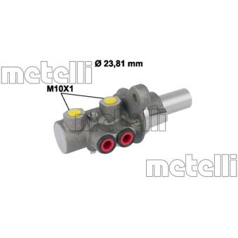 Maître-cylindre de frein METELLI 05-0778 pour SAAB 93X 1.6 CDTI - 90cv