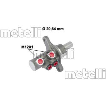 Maître-cylindre de frein METELLI 05-0787 pour NISSAN X-TRAIL 1.4 HDI - 54cv