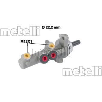 Maître-cylindre de frein METELLI 05-0833 pour DACIA LOGAN 2.0 TDI - 110cv
