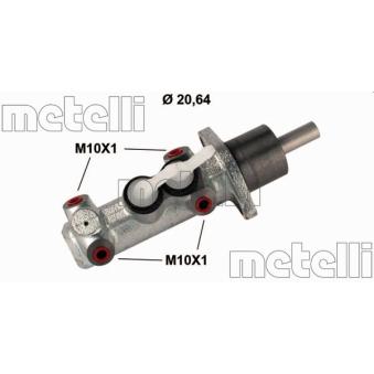 Maître-cylindre de frein METELLI 05-0853 pour FIAT MULTIPLA 1.6 - 103cv