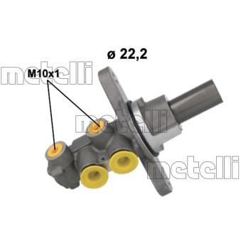Maître-cylindre de frein METELLI 05-1217 pour OPEL SPEEDSTER 1.2 - 69cv