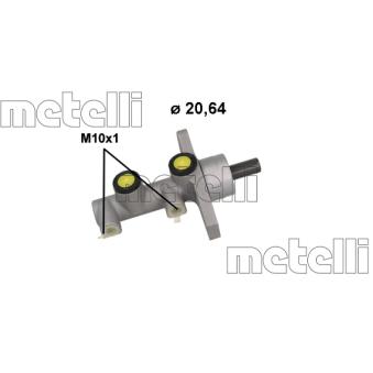 Maître-cylindre de frein METELLI 05-1223 pour CHEVROLET SPARK 1.0 SX - 63cv