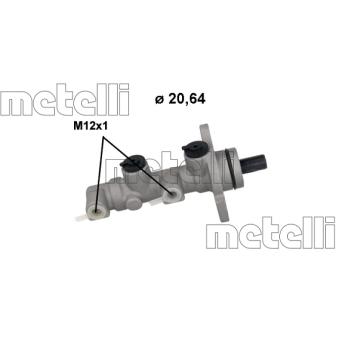 Maître-cylindre de frein METELLI 05-1245 pour KIA PICANTO 1.0 - 63cv