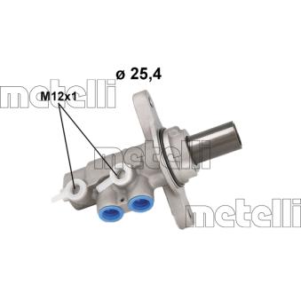 Maître-cylindre de frein METELLI 05-1265 pour OPEL GRANDLAND X 1.6 Turbo D - 120cv