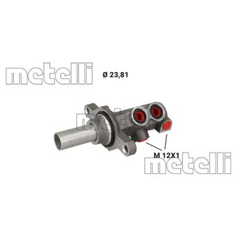 Maître-cylindre de frein METELLI 05-1295 pour RENAULT CAPTUR Blue dCi 115 - 116cv