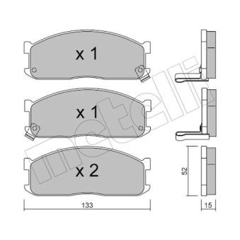 Jeu de 4 plaquettes de frein avant METELLI 22-0232-1