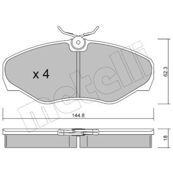 Jeu de 4 plaquettes de frein avant METELLI OEM 4414021