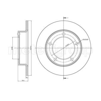 Jeu de 2 disques de frein avant METELLI 23-0206 pour HONDA PRELUDE 1600 - 76cv