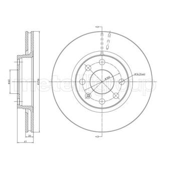 Jeu de 2 disques de frein avant METELLI [23-0284]