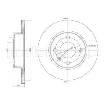 Jeu de 2 disques de frein avant METELLI OEM 6U0615301