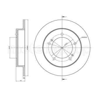 Jeu de 2 disques de frein avant METELLI OEM 5521160A01