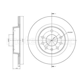 Jeu de 2 disques de frein arrière METELLI OEM 46836489