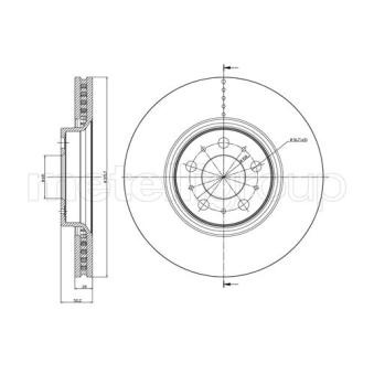 Jeu de 2 disques de frein avant METELLI OEM 31423325