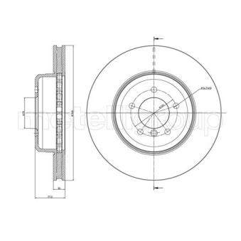 Jeu de 2 disques de frein avant METELLI OEM 34116763824