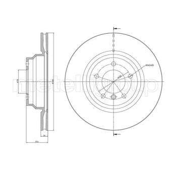 Jeu de 2 disques de frein avant METELLI OEM 34116764645