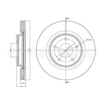 Jeu de 2 disques de frein avant METELLI OEM 40206JG00A