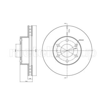 Jeu de 2 disques de frein avant METELLI OEM 2996131