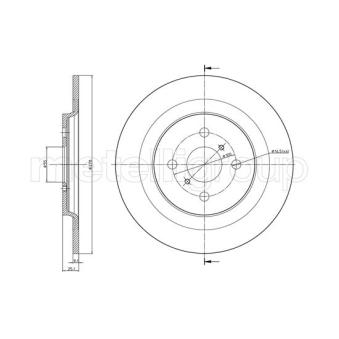 Jeu de 2 disques de frein arrière METELLI OEM 424310D060