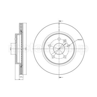 Jeu de 2 disques de frein arrière METELLI OEM 13502199