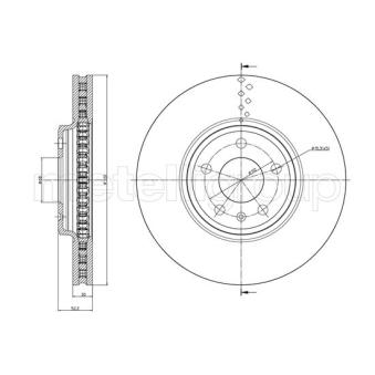 Jeu de 2 disques de frein avant METELLI OEM 8K0615301A